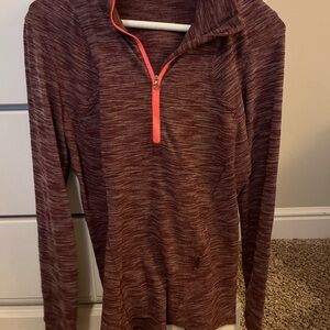 Lululemon Maroon Quarter-Zip Pullover